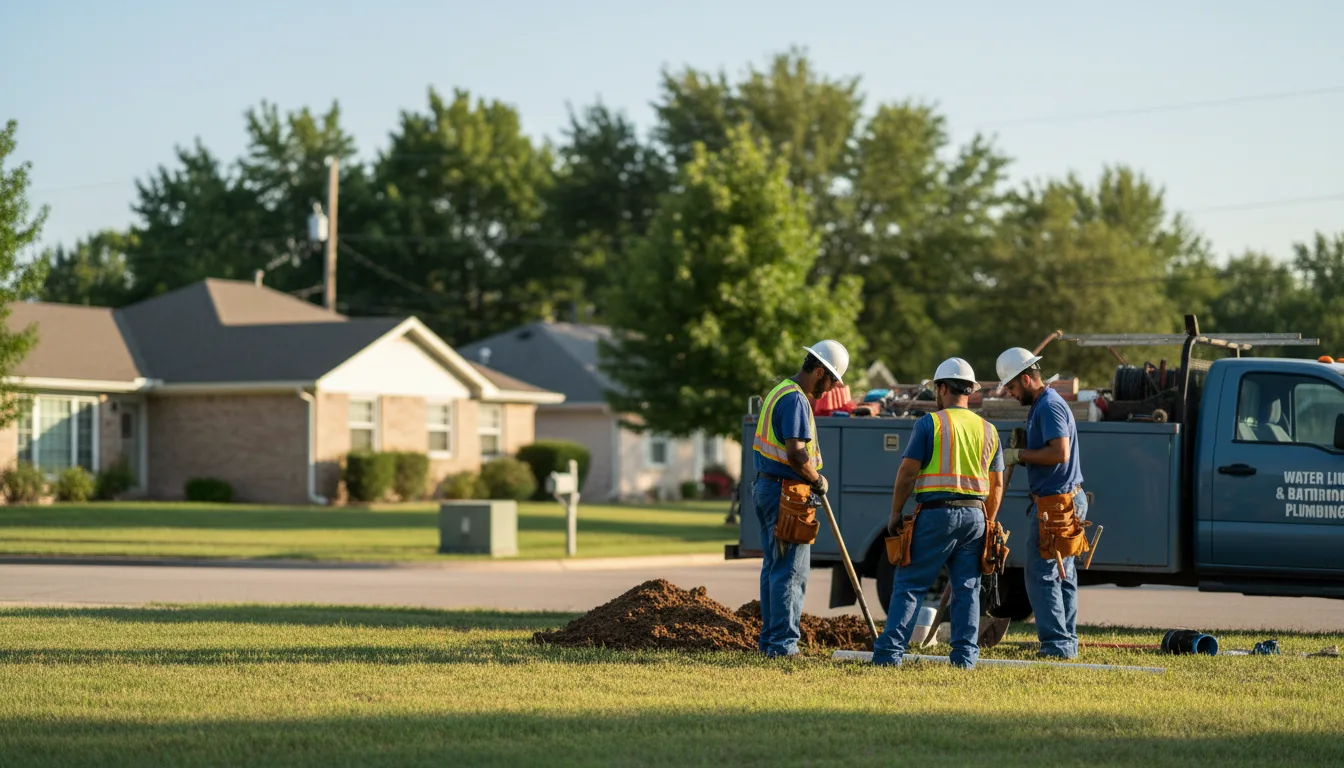 Residential water line and bathroom plumbing service in Canalou, MO